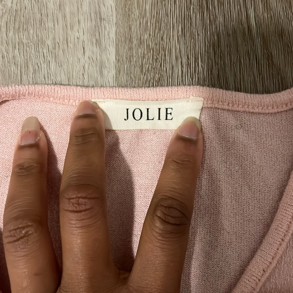 Dusty Rose Tie-Front V-Neck Top - Picture 3 of 3